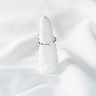 Sterling Silver Daisy Ring with Citrine Center – Adjustable