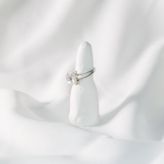 Sterling Silver Flower Open Ring with Pearl & Crystal – Adjustable