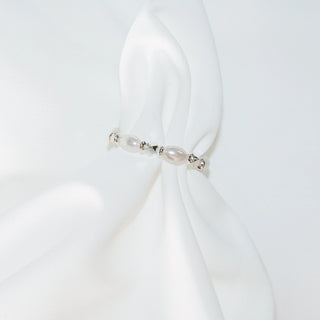 Baroque Pearl Ring S925 Silver- Adjustable Elastic