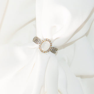 White Agate & Cubic Zirconia Ring – Elegant Statement