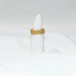 Vintage Gold Tone Wheat Wrap Ring Adjustable Open Band Crystal Paved Elegant Statement Ring for Women