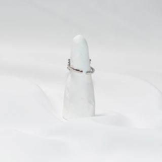 Yellow Diamond Floral Cluster Open Ring Adjustable Silver Statement Ring for Women Elegant Gift Jewelry