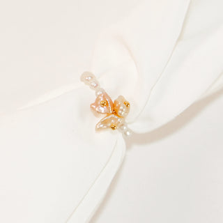 Baroque Freshwater Pearl Flower Beaded Ring