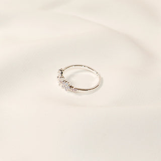 Icy Blue Snowflake & Star Open Ring