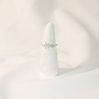 Icy Blue Snowflake & Star Open Ring