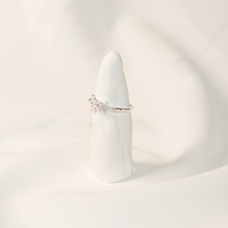 Icy Blue Snowflake & Star Open Ring