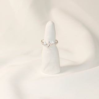 925 Sterling Silver Moonstone Crescent Vine Wrap Ring