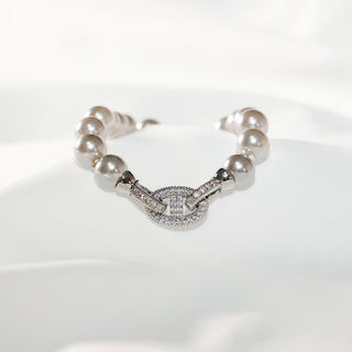 Pearl & Cubic Zirconia Bracelet | Elegant Minimalist