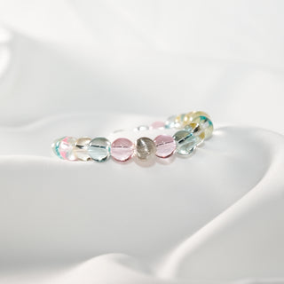 Pastel Rainbow Crystal Beaded Stretch Bracelet