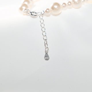 White Cat Pearl & Shell Bracelet, S925 Sterling Silver