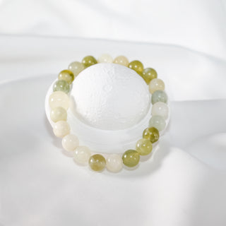 Grape Milk Stone Beaded Bracelet | Natural Gemstone Elastic Stretch Bracelet