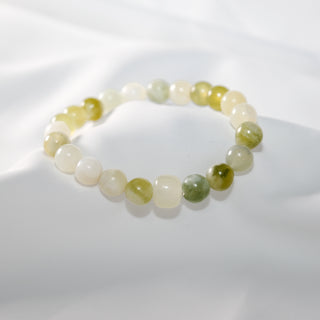 Grape Milk Stone Beaded Bracelet | Natural Gemstone Elastic Stretch Bracelet