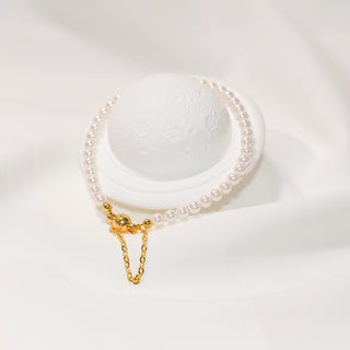 Prue White Magnetic Pearl Bracelet – 4mm 6mm 8mm White Beaded Bracelet, Elegant Adjustable Freshwater Pearl Jewelry Gift for Women