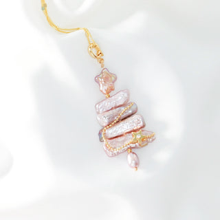 Baroque Pearl Christmas Tree Pendant Necklace – Gold Plated 925 Silver chain