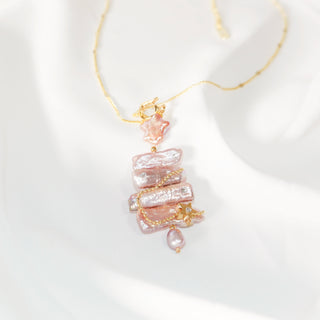 Baroque Pearl Christmas Tree Pendant Necklace – Gold Plated 925 Silver chain