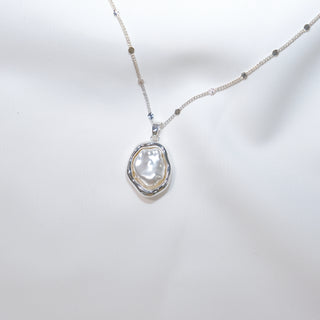 Irregular Baroque Pearl Necklace S925 Silver Plated