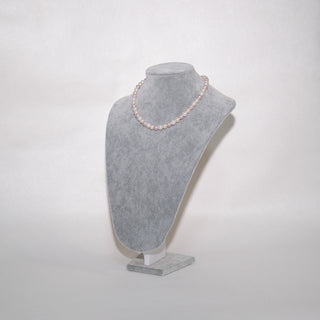 Soft Pink Gradient Pearl Beaded Necklace for Women