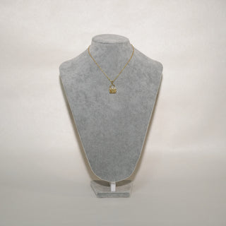 Gold Plated Pearl Basket Necklace – Elegant 3D Woven Pendant with Cubic Zirconia