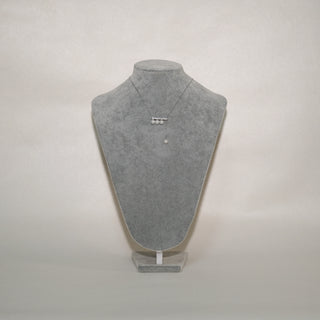 S925 Silver Pearl & Cubic Zirconia Bar Pendant Necklace