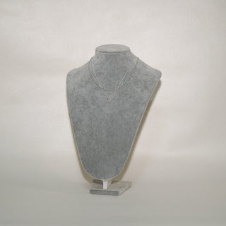 Minimalist Double Layer Silver Teardrop Necklace