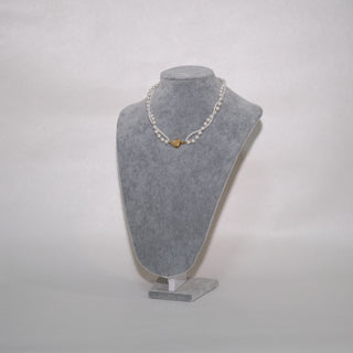 Pearl Heart Double Strand Necklace