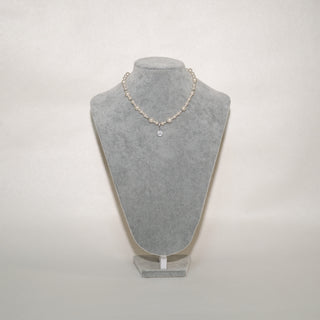 Sterling Silver Pearl Necklace with Detachable Cushion-Cut CZ Pendant