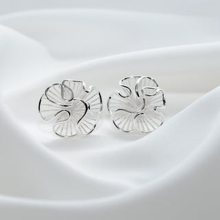 Silver Floral Stud Earrings | S925 Sterling Silver Flower Studs