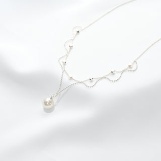 Wavy Lace Freshwater Pearl Necklace