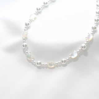 Cat Mother-of-Pearl & Pearl Necklace | Elegant Choker