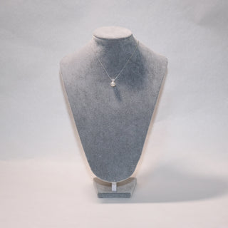 Sterling Silver Round Pearl Necklace with Cubic Zirconia | Elegant Minimalist Jewelry