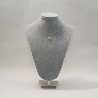 Sterling Silver 14K Gold Plated Daisy Double Circle Necklace – Minimal CZ Pendant for Women