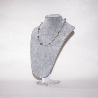 Dainty S925 Sterling Silver Pearl & Mother of Pearl Clover Necklace 52cm Elegant Beaded Chain Jewelry Gift for Women