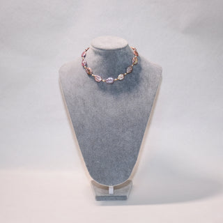 Baroque Freshwater Pearl Necklace Iridescent Pink Purple Statement Jewelry Gift for Wome