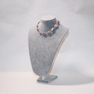 Baroque Freshwater Pearl Necklace Iridescent Pink Purple Statement Jewelry Gift for Wome