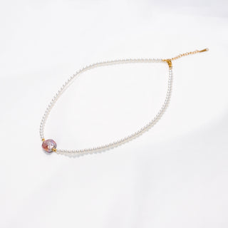 Baroque Freshwater Pearl Necklace Iridescent Vintage Victorian Minimal Gold Accent Choker Elegant Gift for Women