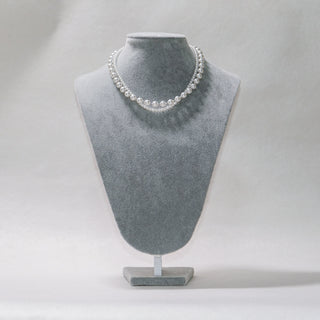 Double Layer Pearl Necklace Magnetic Clasp High Luster Round Pearls Elegant Choker Jewelry