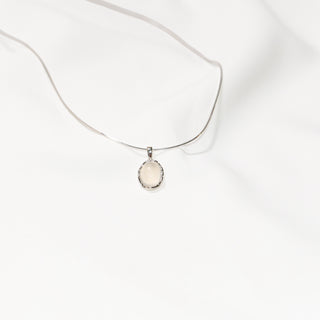 S925 Sterling Silver Moonstone Pendant Necklace for Women – Natural Aquamarine, White Moonstone & Pink Chalcedony Minimalist Jewelry Gift