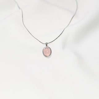 S925 Sterling Silver Moonstone Pendant Necklace for Women – Natural Aquamarine, White Moonstone & Pink Chalcedony Minimalist Jewelry Gift