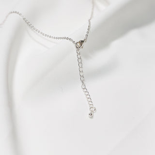 CZ Pearl Drop Necklace in Sterling Silver – White or Gray Pearl, Dainty Tassel Pendant Jewelry