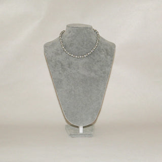Celeste Grey & Blush Pearl Crystal Necklace