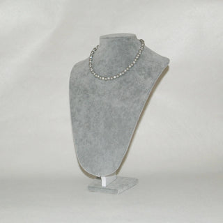 Celeste Grey & Blush Pearl Crystal Necklace
