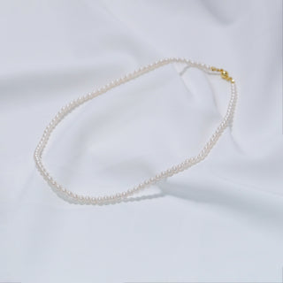 Minimalist 4mm Pearl Necklace with Magnetic Clasp