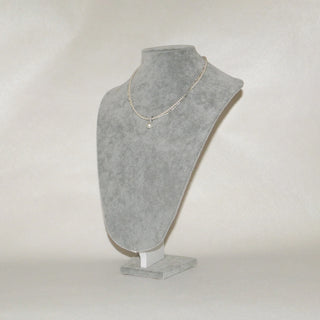Double-Strand 925 Sterling Silver Bead & Faux Pearl Necklace