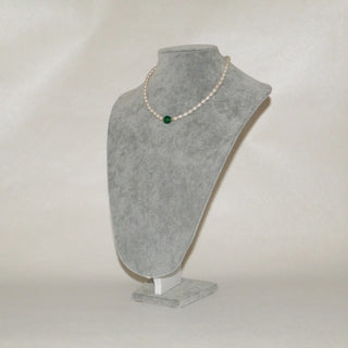 Moss Baroque Freshwater Pearl & Green Agate Necklace