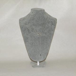 Silver-Tone Double-Strand Adjustable Slider Lariat Necklace