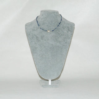 Blue Spot Jasper & Baroque Pearl Beaded Necklace