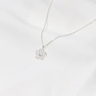 Organic Flower 925 Sterling Silver Pendant Necklace