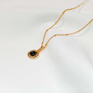 Dainty Tiger’s Eye Gold-Plated Pendant Necklace for Women