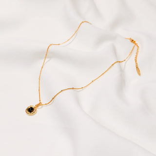 Dainty Tiger’s Eye Gold-Plated Pendant Necklace for Women