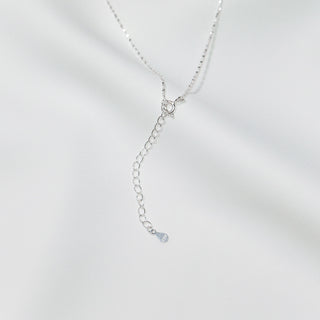 Celestial Pearl Necklace in S925 Silver with Cubic Zirconia